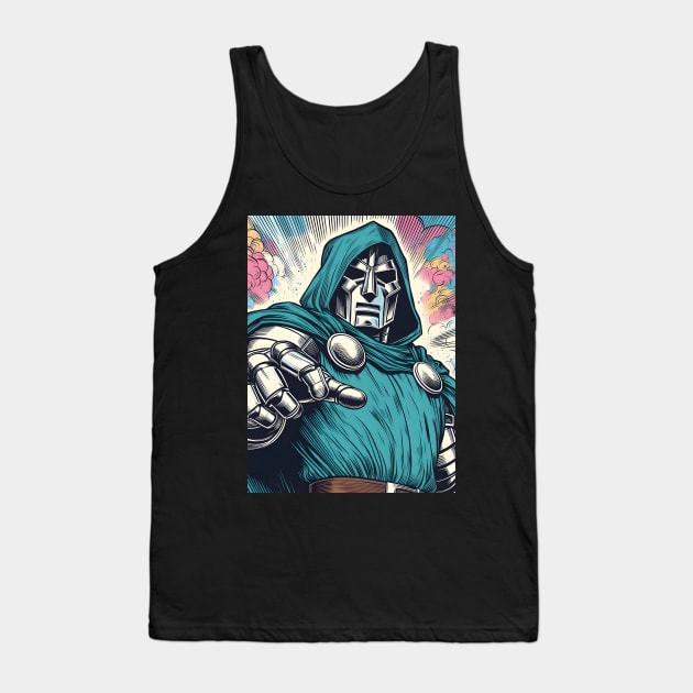 Conquer with Style: Dr. Doom-Inspired Art and Legendary Supervillain Designs Await! Tank Top by insaneLEDP